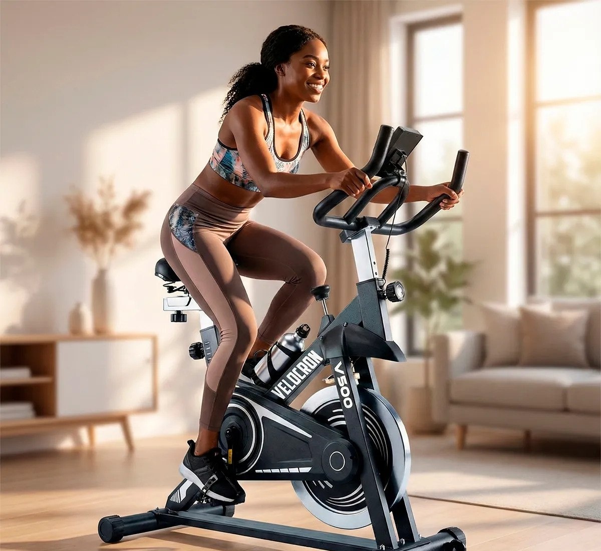 Bicicleta Ergométrica Spinning Inércia 5kg Velocron V500 Preto