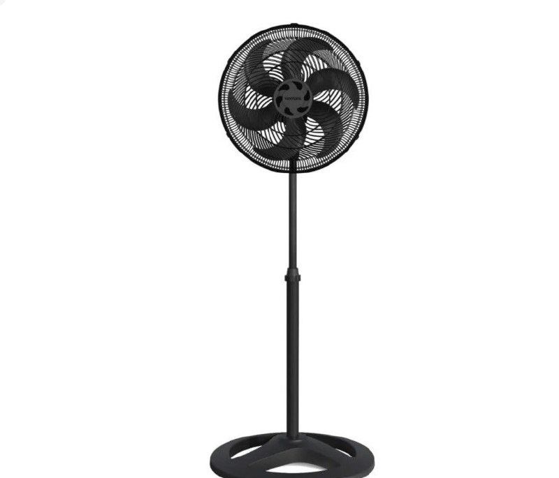 Ventilador De Coluna Turbo 6 Pás 40cm Preto Ventisol Diâmetro 40 Cm Frequência 80 Watts