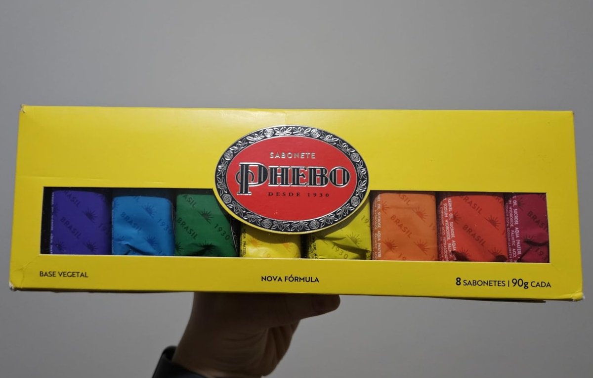 Kit 8 Sabonetes Phebo Amarelo 720g