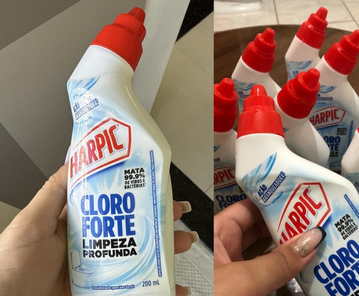 Harpic Cloro Forte, Desinfetante e Desodorizador Sanitário, 200ml
