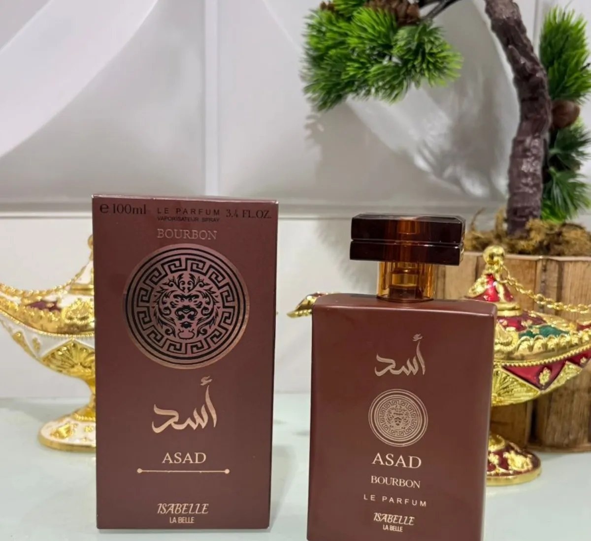 Perfume Arábe Asad Bourbon 100ml - Marca Isabelle La Belle  Fixação Intensa, Notas Amadeiradas Marcantes E Elegância Masculina