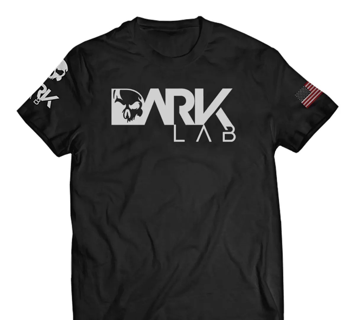 Camiseta Dry-fit Preta Caveira Unisex Dark Lab