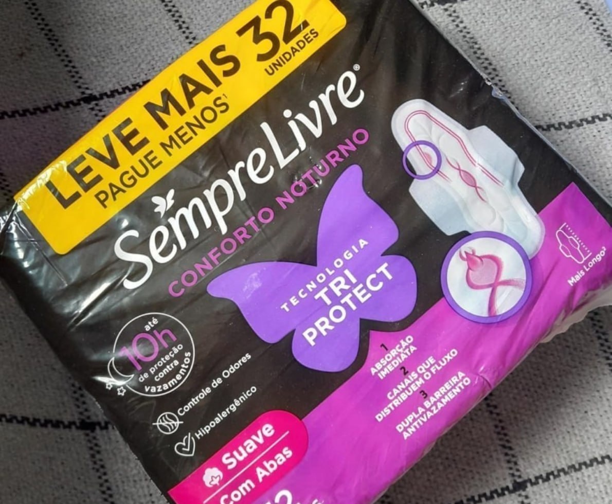 Sempre Livre Absorvente Externo Noturno Plus, Suave 32un