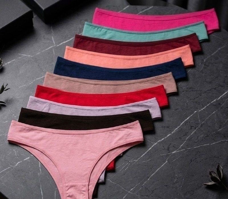 Kit com 10 Calcinhas de Algodão Tanga