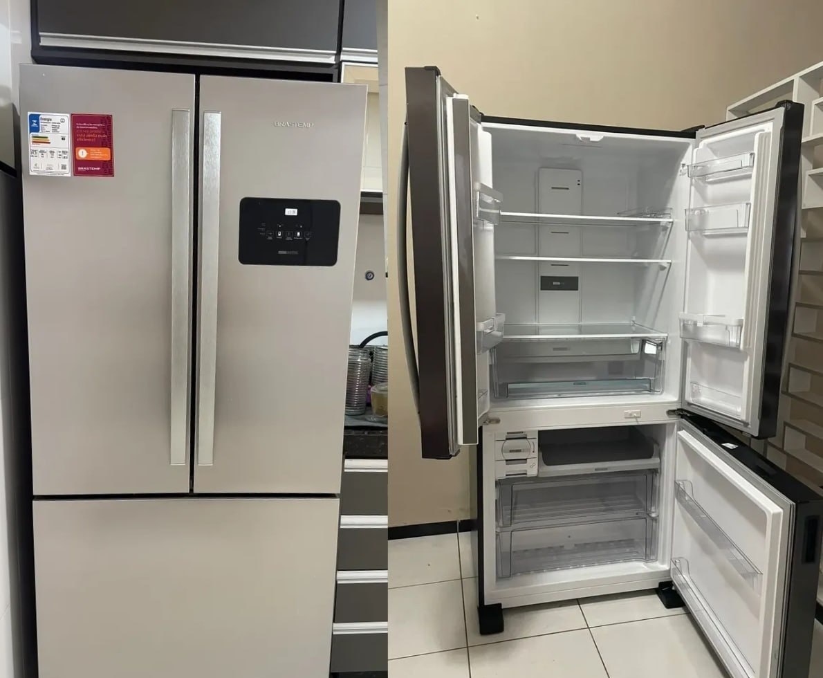 Geladeira com Freezer Inverter Brastemp 559L Inox
