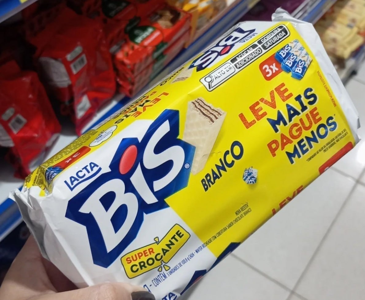 Bis Branco - Kit 3 Pacotes de 100,8g cada