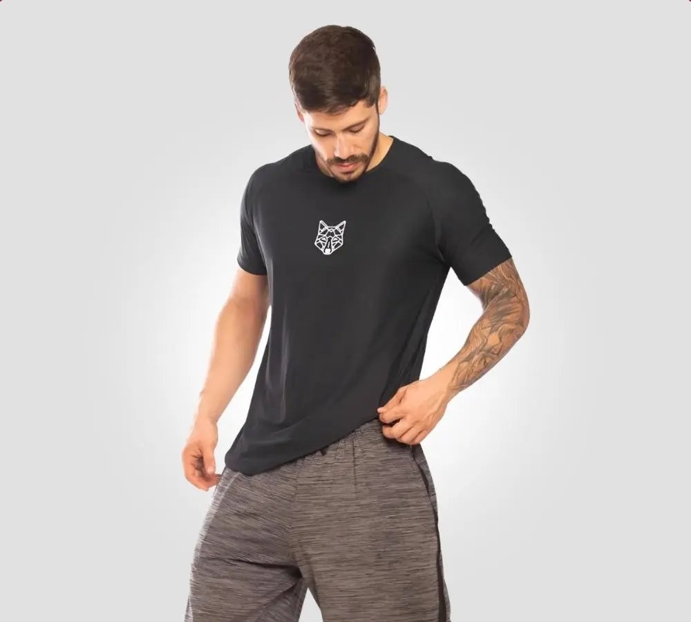Kit 2 Camisetas Dry Lobo Alpha Geométrico