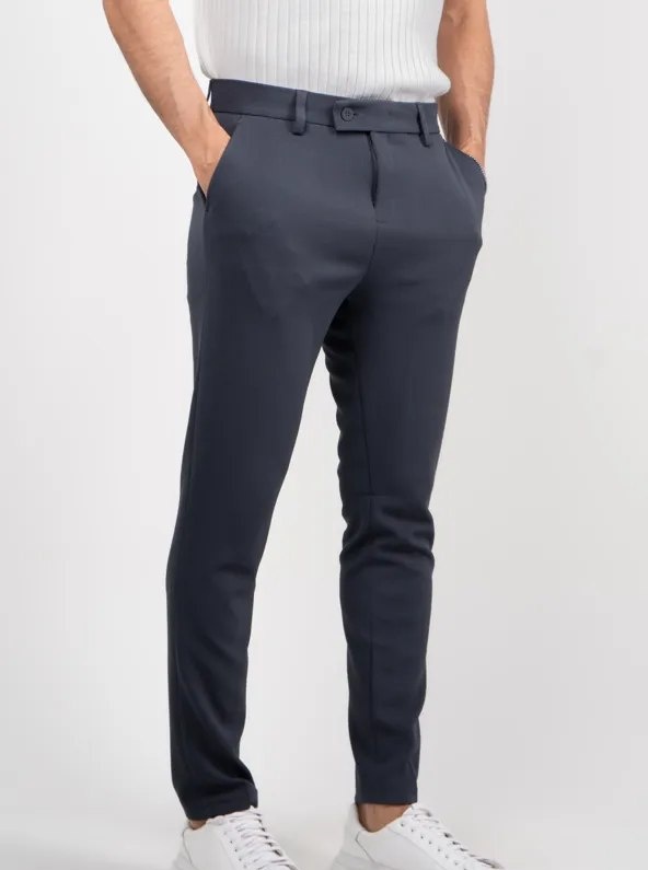 Calça Social Alfaiataria Masculina Malha Elastano Stretch