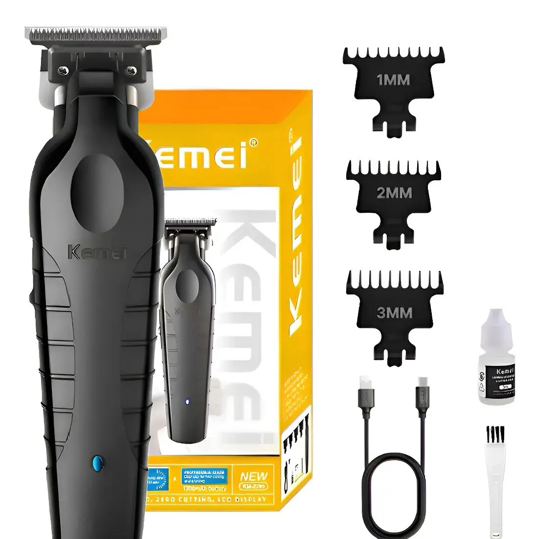 Kemei Maquina De Acabamento Km 2299 Profissional Cor Black