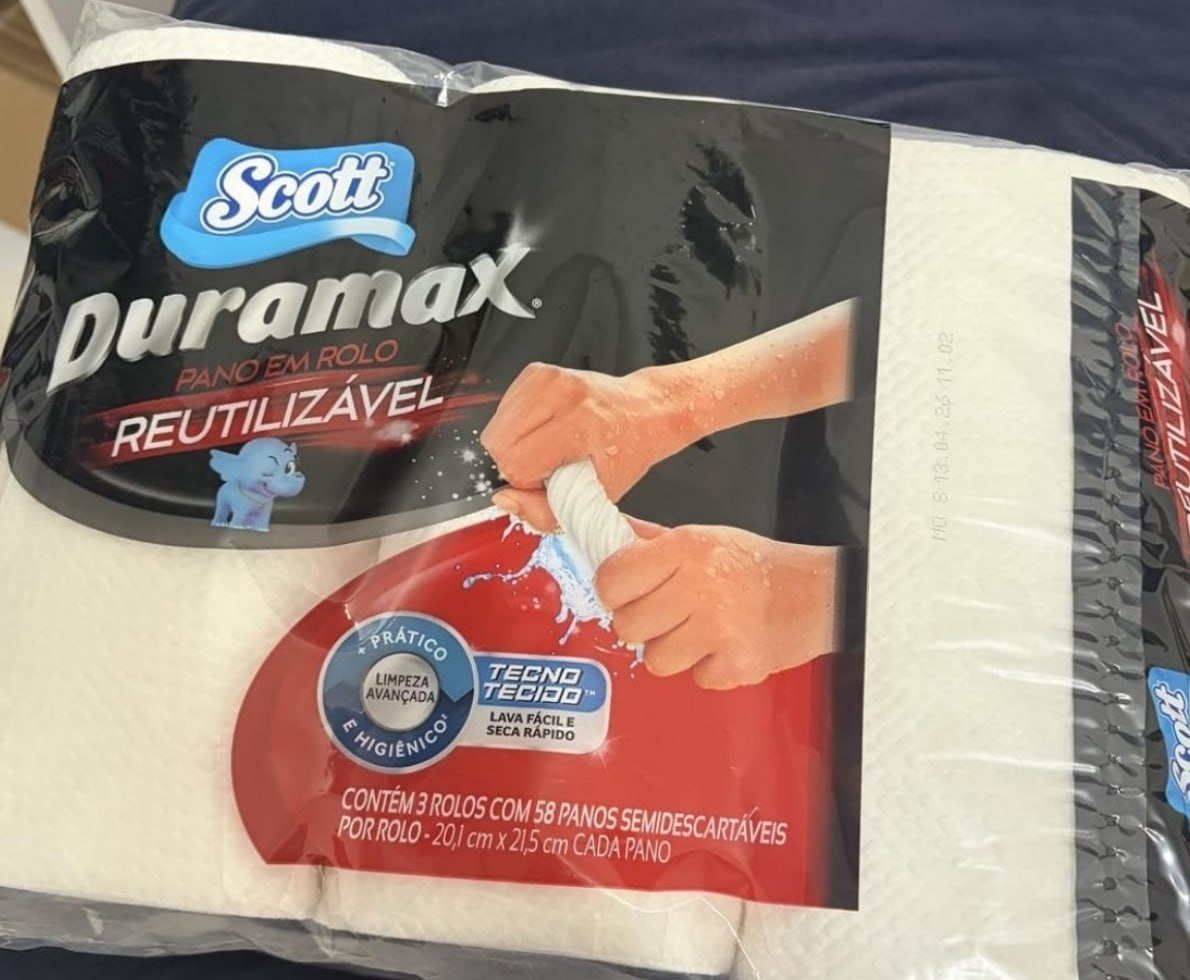 Scott Duramax Pano Reutilizável em Rolo, 174 Folhas 3 Unidades de 58 Folhas