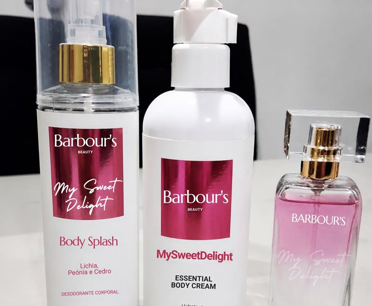 Kit My Sweet Delight Body Splash  Hidratante  Perfume Capilar - Barbours Beauty