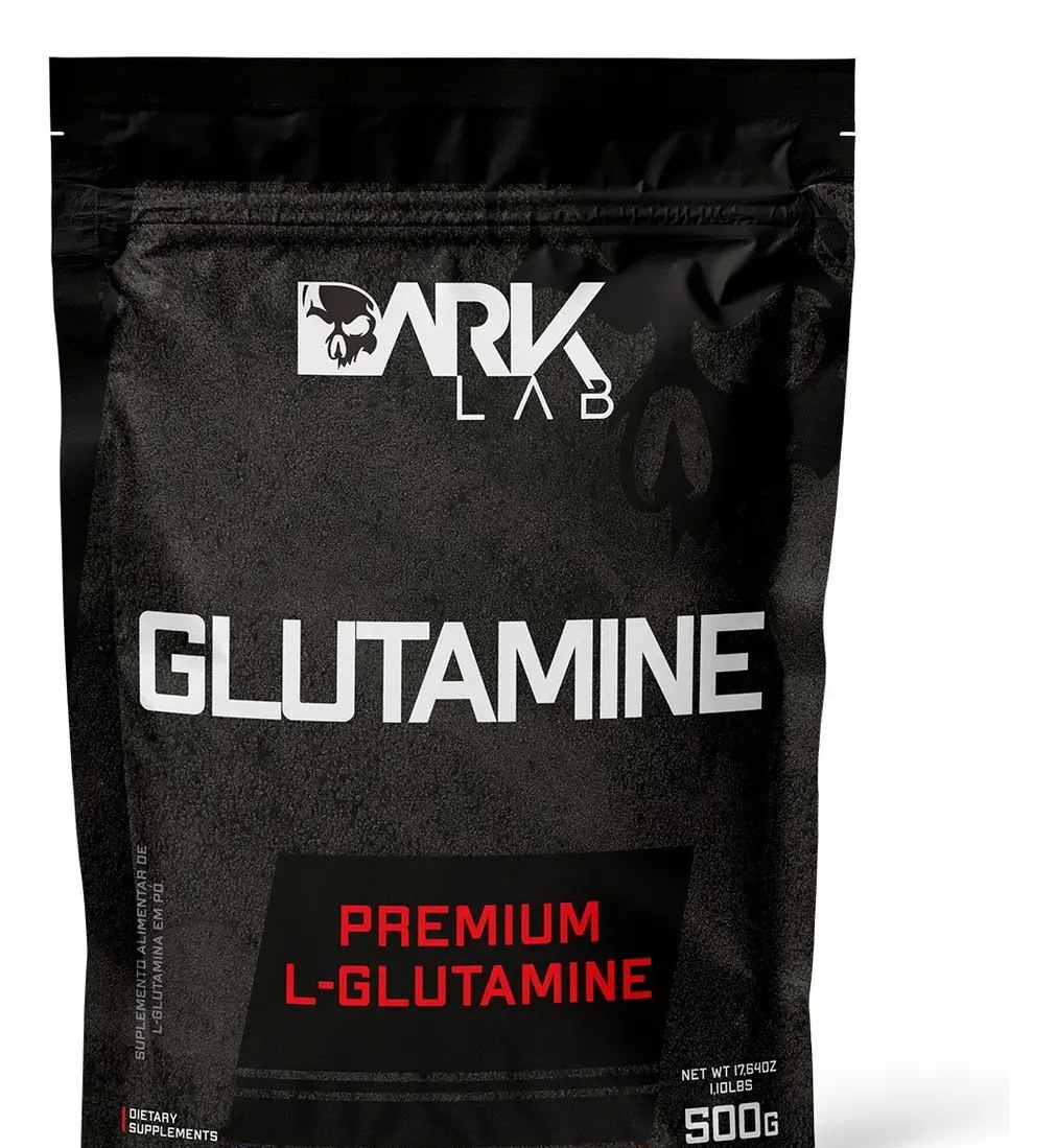 Glutamina L-glutamine 500g Refil Dark Lab Sabor Sem Sabor