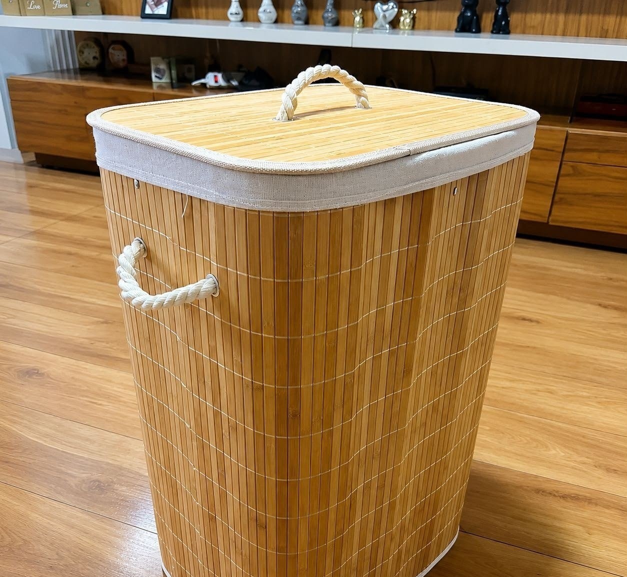 Cesto Bambu Retangular 70L