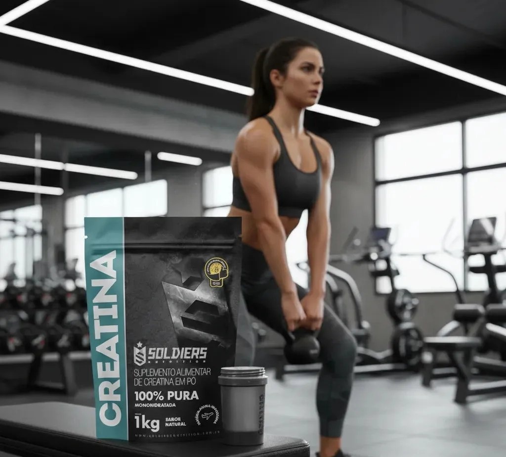 Creatina 1kg Suplemento Monohidratada em pó 100 Pura - Soldiers Nutrition