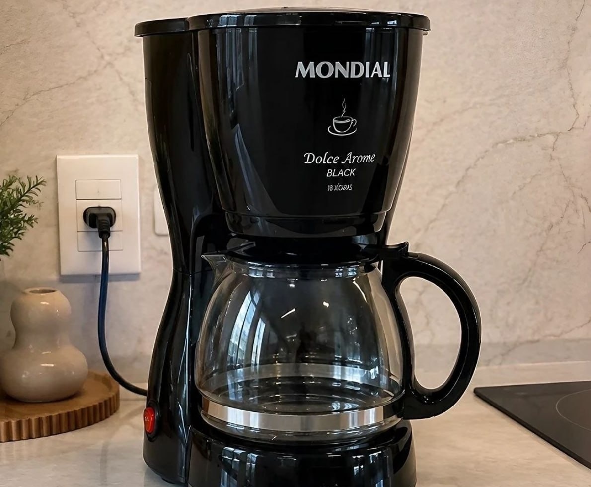 Cafeteira Elétrica Mondial Dolce Arome Black 18 Xícaras 110V