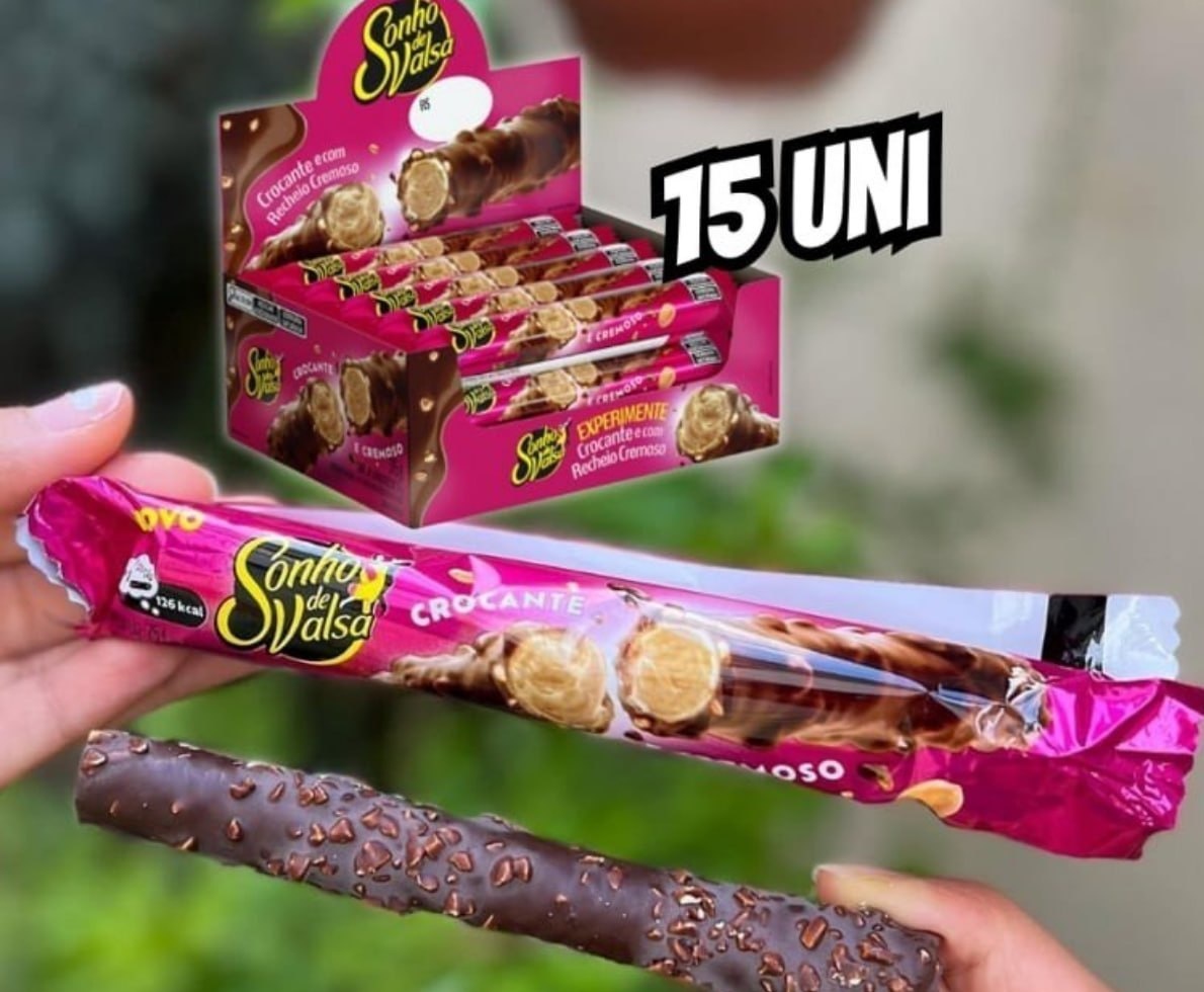 Stick Wafer Recheado Sonho de Valsa - 15 unidades