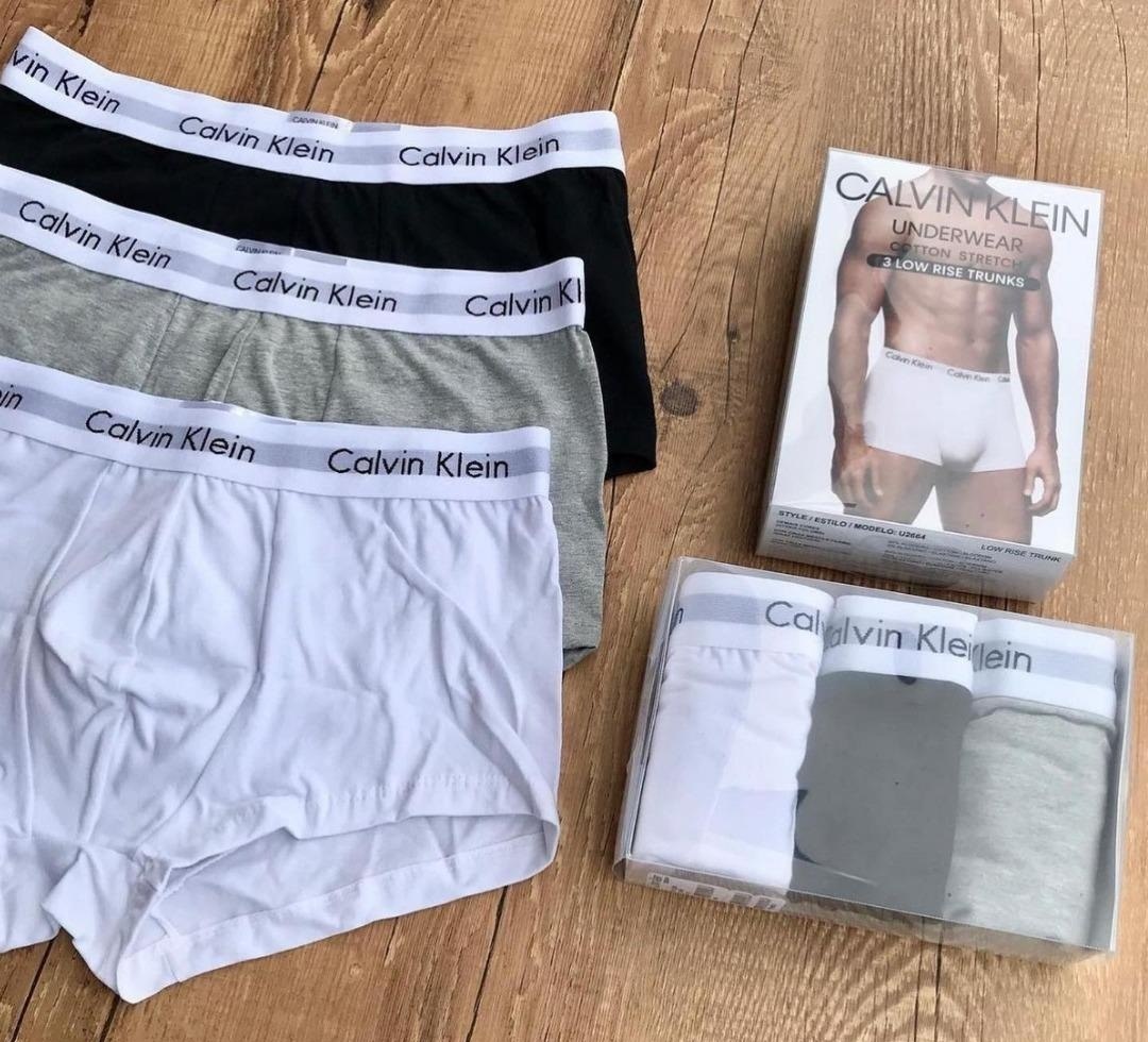 Kit com 3 Cuecas Boxer Trunk Cotton Rib Calvin Klein