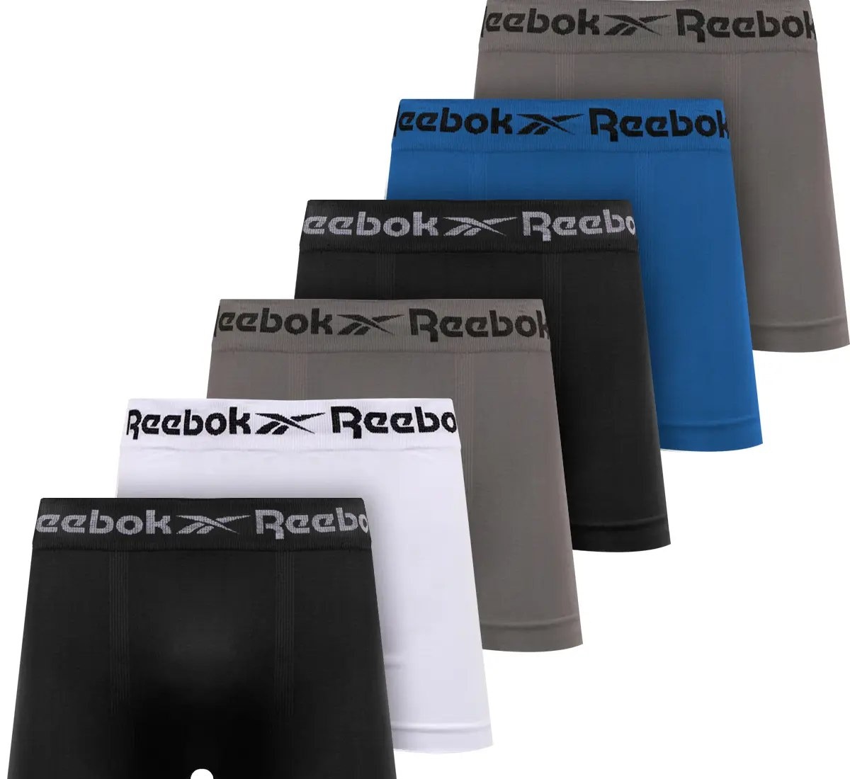 Kit 6 Cuecas Boxer Reebok Microfibra Sem Costura Original