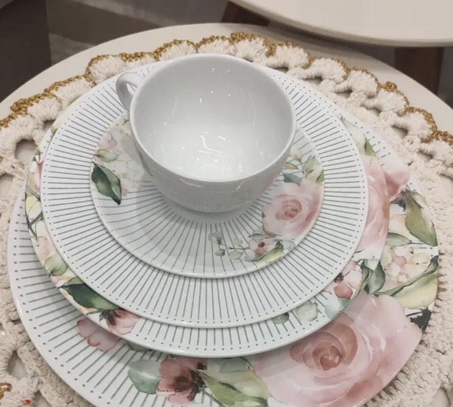 Aparelho De Jantar Tramontina Ornatta 20 Peças Branco
