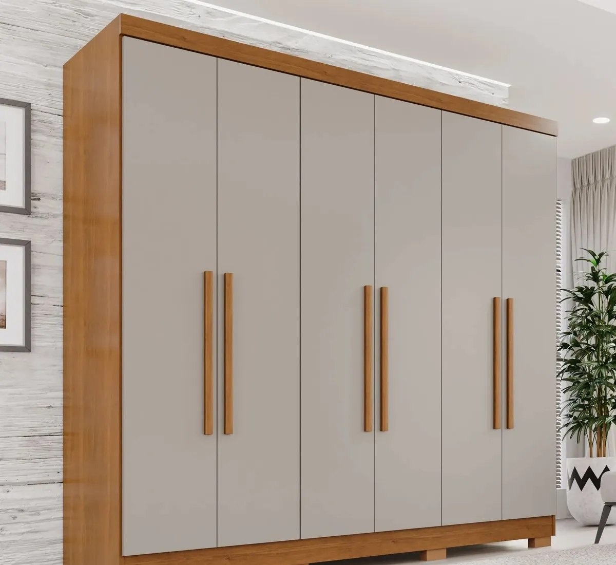 Guarda-roupa Casal 6 Portas 2 Gavetas França Espresso Móveis