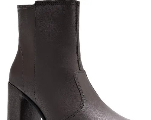 Bota Feminina Cano Curto Lumiss Salto Bloco Coturno Conforto