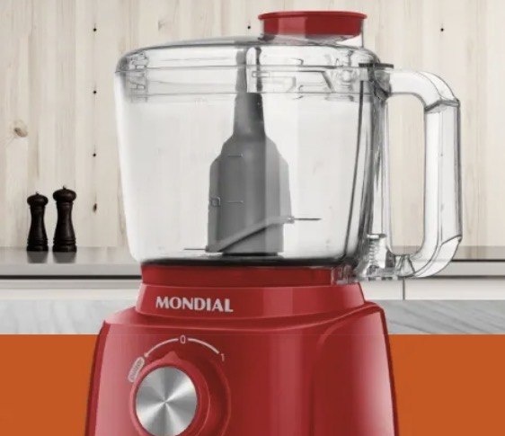 Mini Processador Turbo Pratic Mondial Vermelho 300W MP-16-R