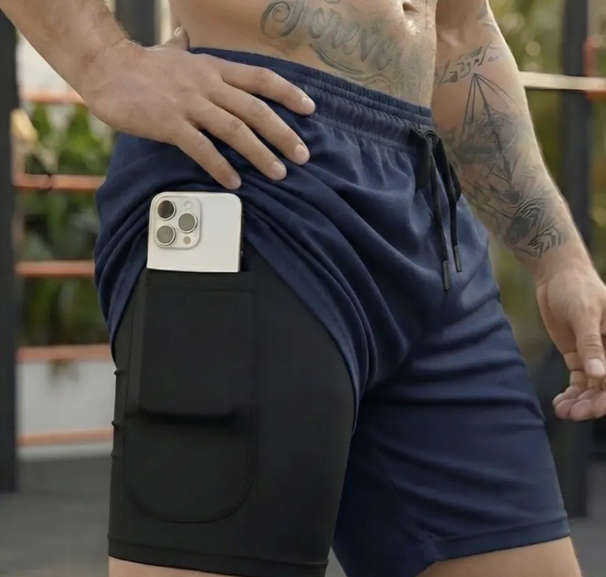 Kit 4 Shorts 2 Em 1 Duplo Dryfit Masculino Compressão Térmic