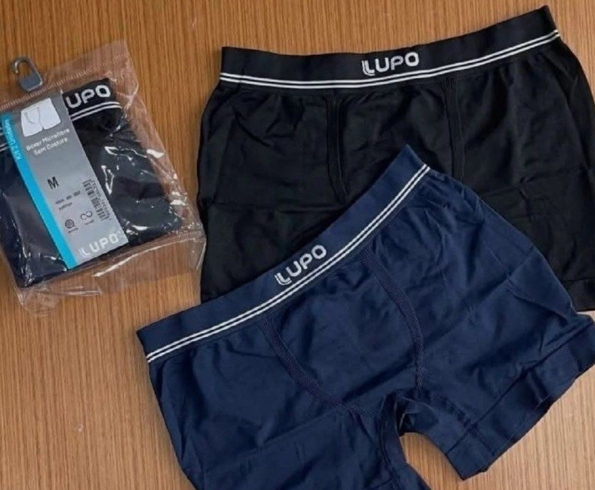 Kit 6 Cuecas Lupo Boxer Sem Costura Basic Microfibra
