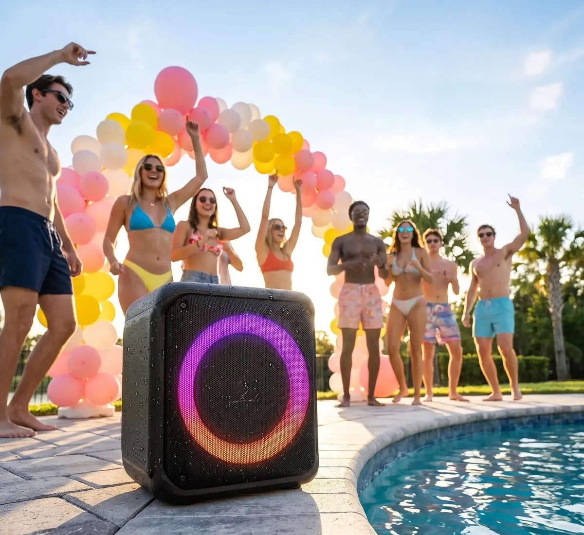 Caixa De Som Bluetooth Portátil 6,5 3000mah Karaokê Rgb