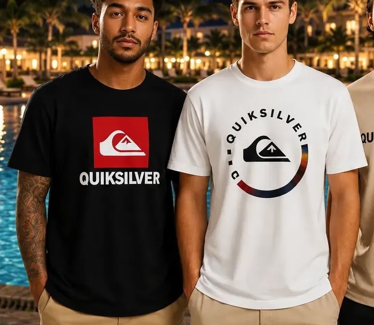 Kit 3 Camisetas Masculinas Quiksilver 100 Algodão Toque Macio