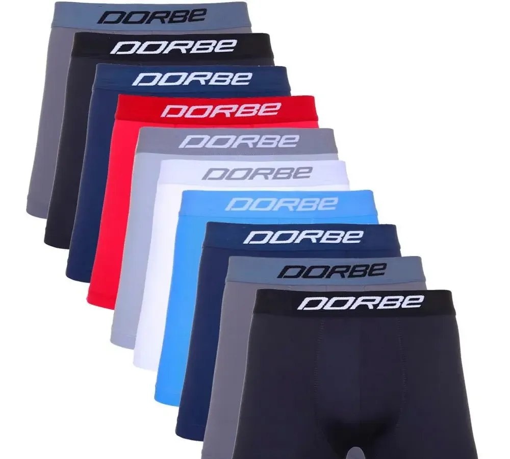 Kit 10 Cuecas Boxer Microfibra Masculina Dorbe Original