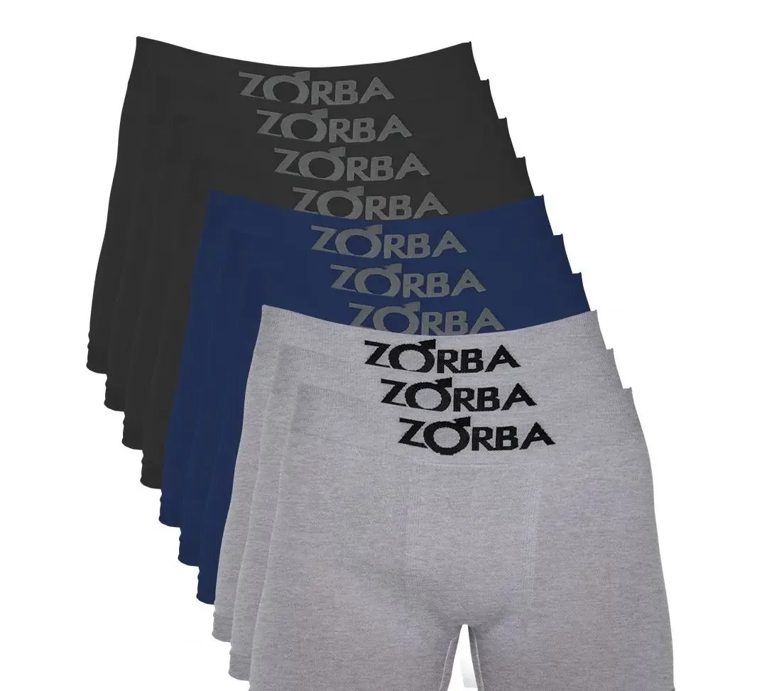Kit 10 Cuecas Zorba Boxer Sem Costura Algodão 781