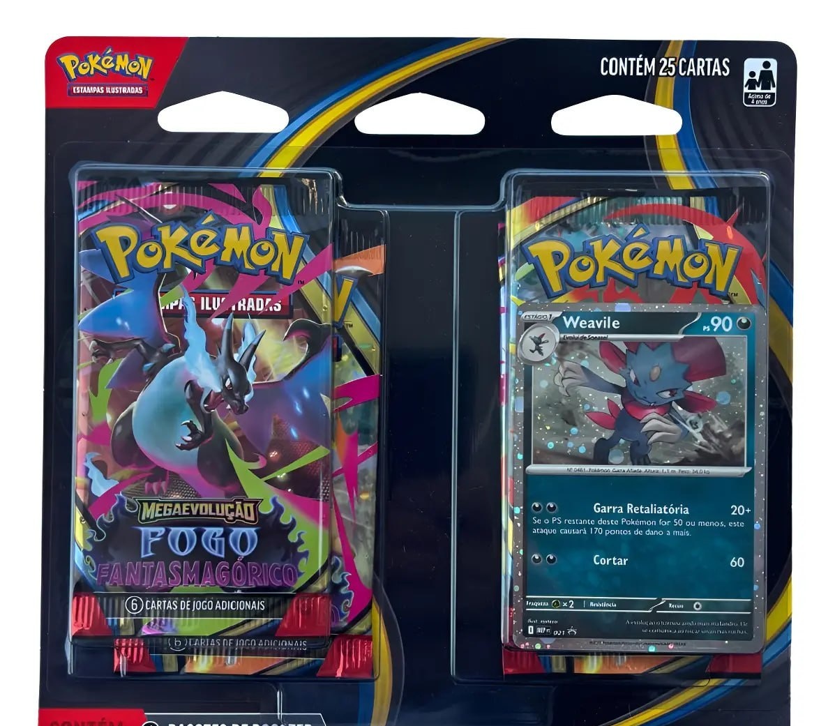 2x Blister Quádruplo Pokémon Fogo Fantasmagórico