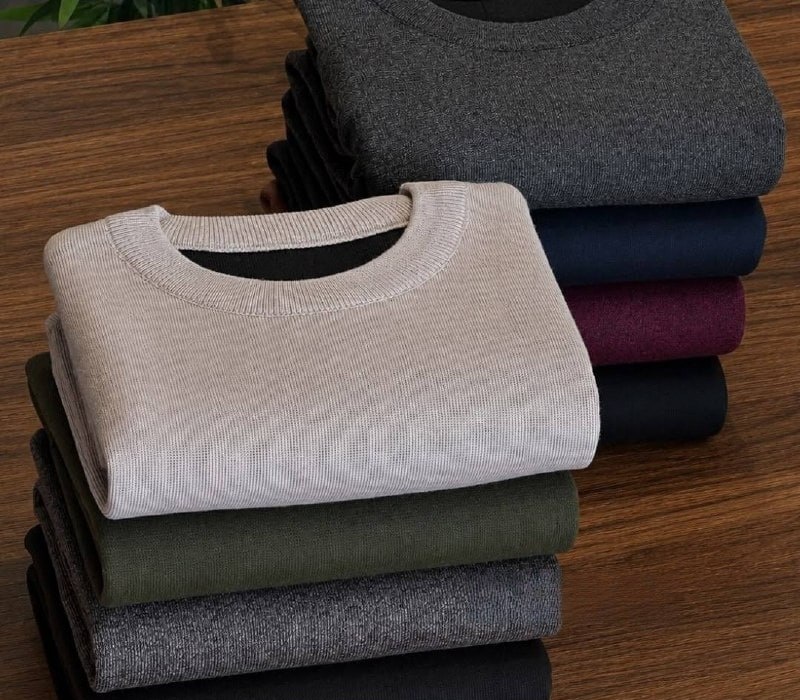 Blusa Tricô de Lã Sueter Gola Careca