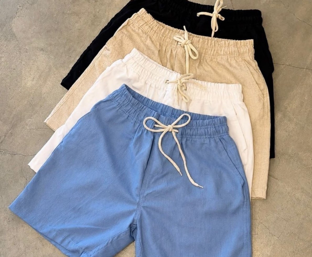 Kit 3 Shorts Linho