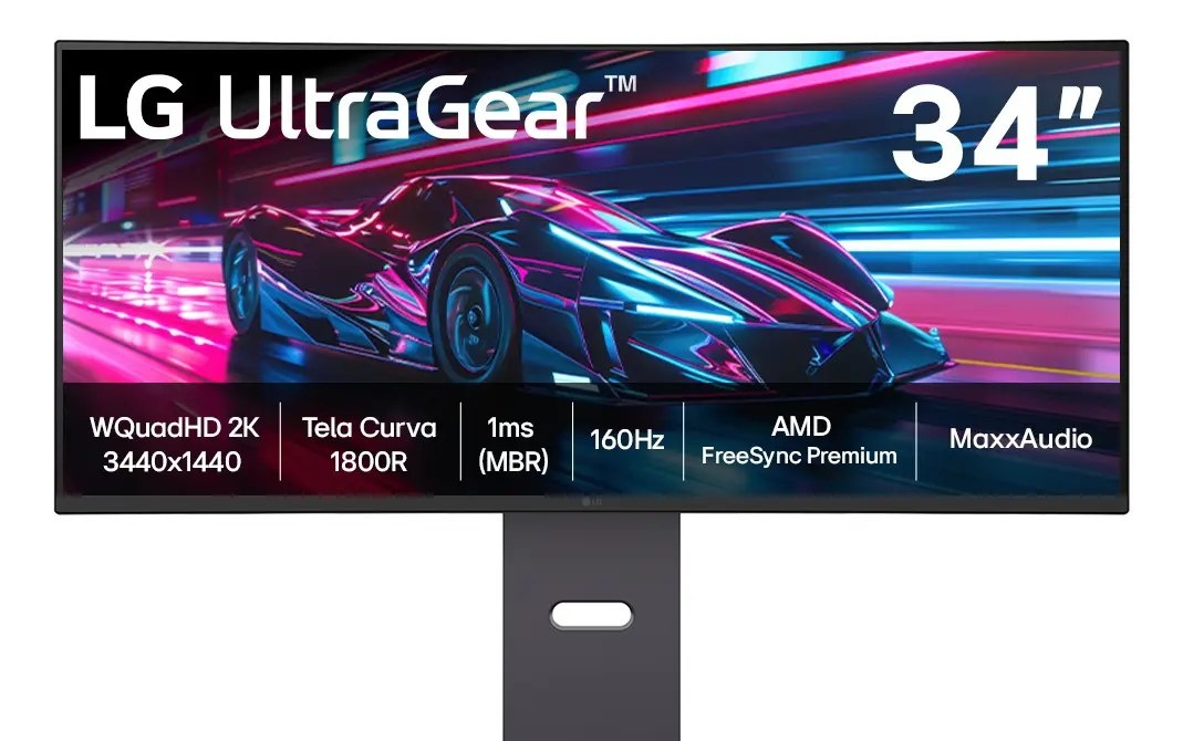 Monitor Gamer LG UltraGear Curvo 34 QuadHD 2K