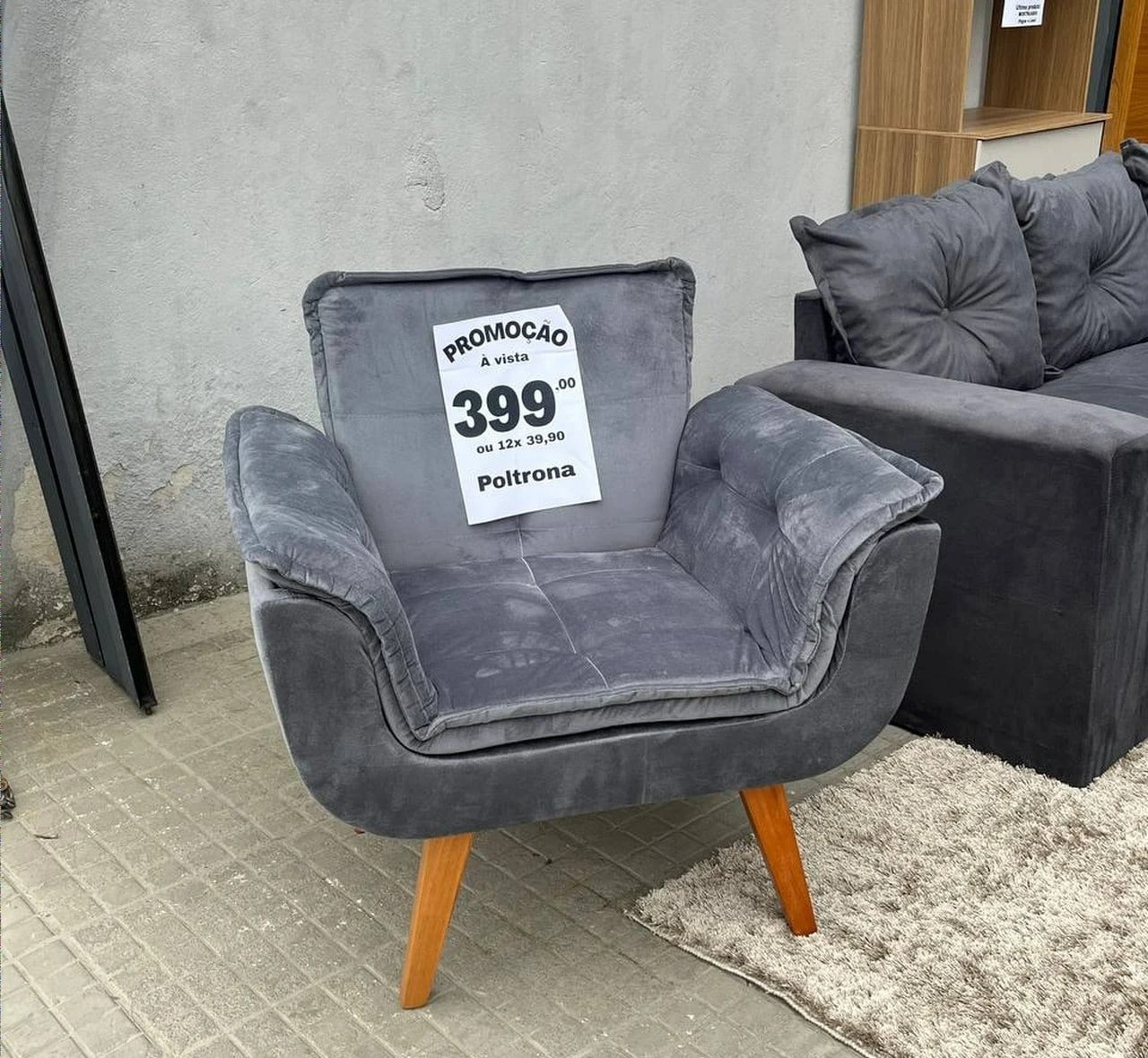 Poltrona Decorativa Opala Suede 10 cores