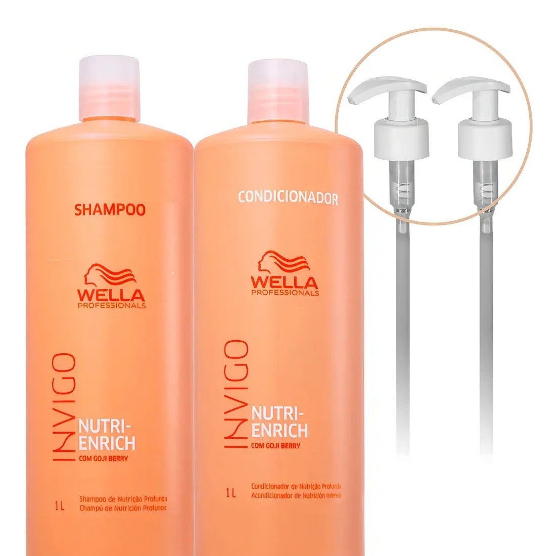 Kit Wella Invigo Nutri Enrich Shampoo Condicionador E Válvulas