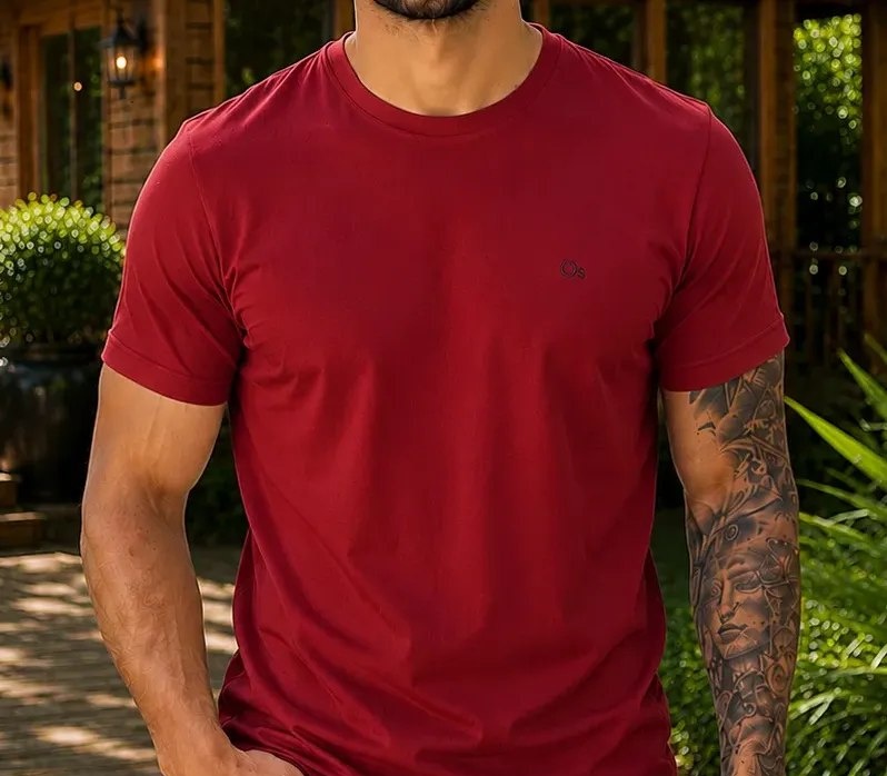 Camiseta Básica Ogochi Masculina Lisa Tecido Premium