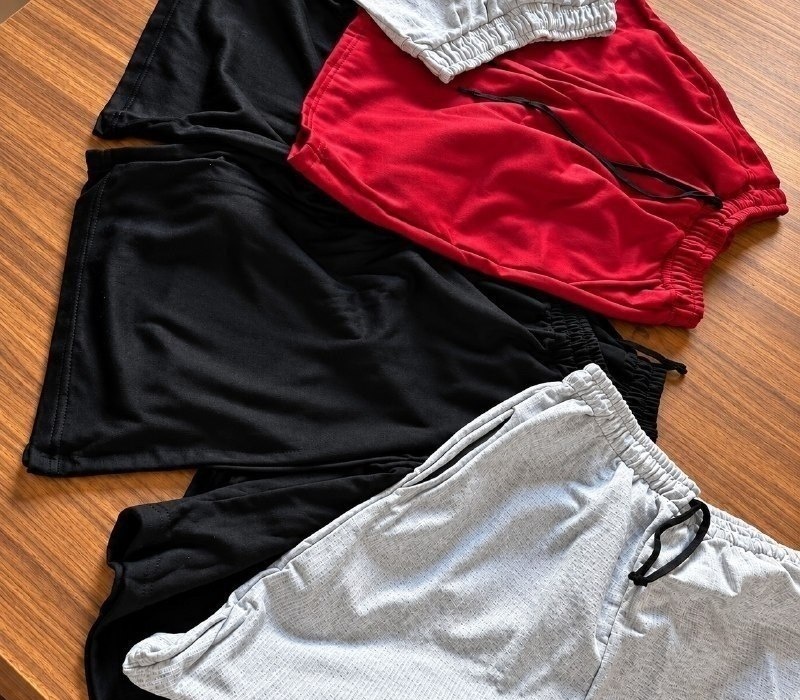 Kit 5 Bermudas Shorts Moletom Masculino com Bolso
