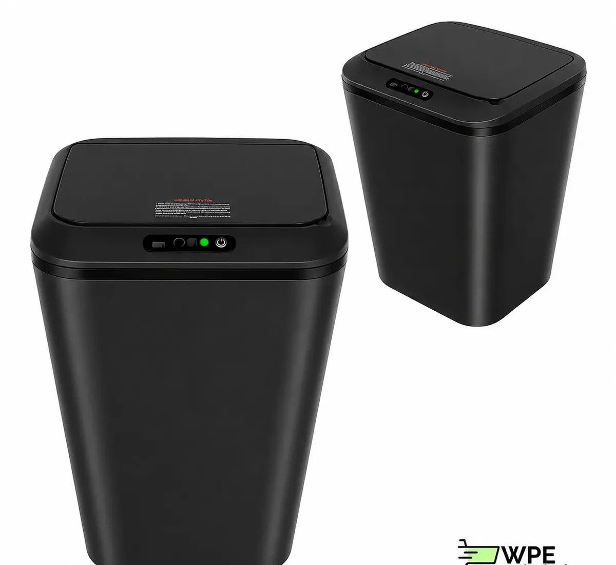 Lixeira Quadrada Preta 16L Inteligente Automática