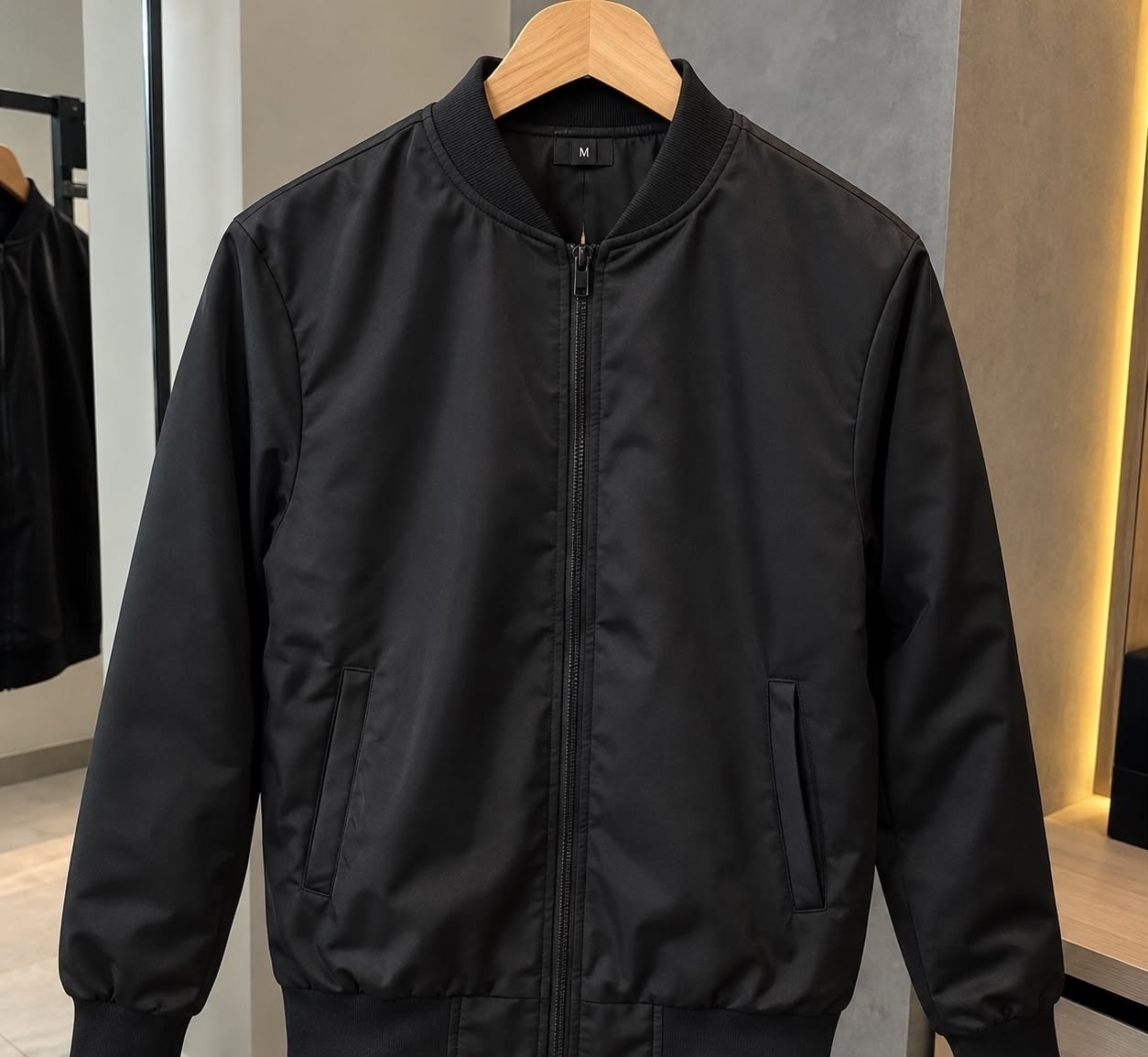 Jaqueta Bomber Chimpa com Zíper e Bolsos