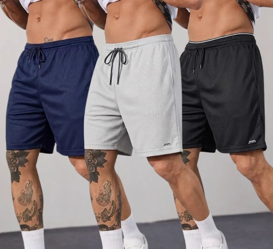 Kit 3 Shorts Futebol Bermuda Masculina Academia Treino Esporte