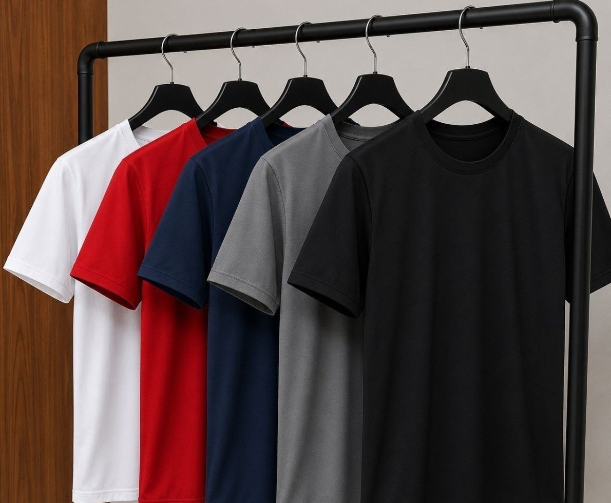Kit 5 Camisetas Básicas Lisas