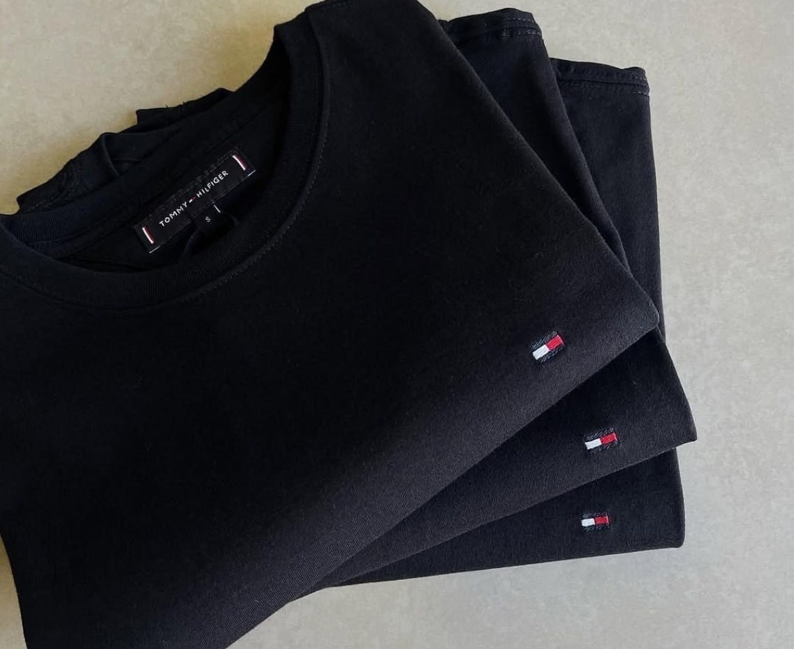 Kit 3 Camisetas Tommy Hilfiger Masculina Essential Preta