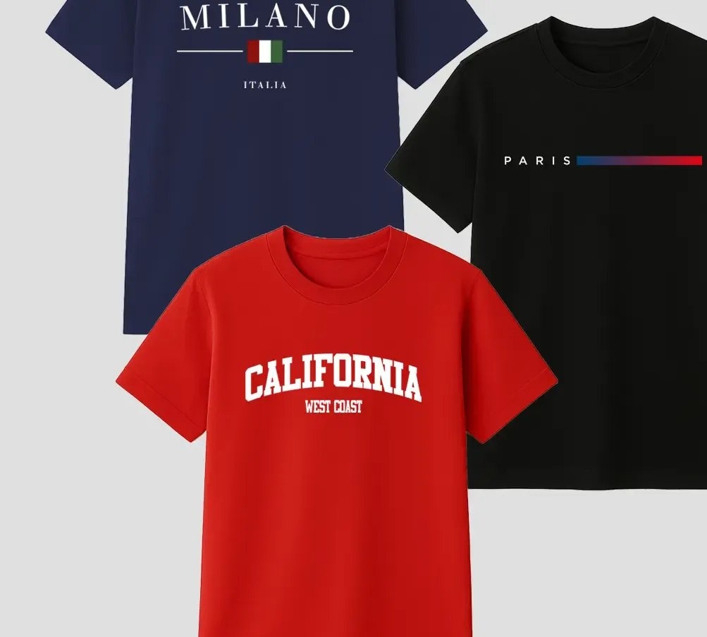 Kit 3 Camisetas Masculinas 100 Algodão Premium Vero Casual
