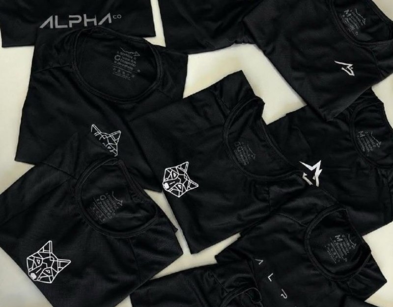 Kit 5 Camisetas Dry All Black Alpha