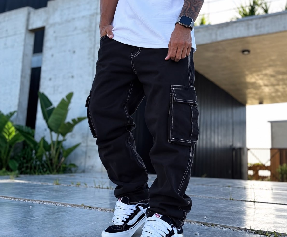 Calça Cargo Premium Masculina Sarja 8 Cores