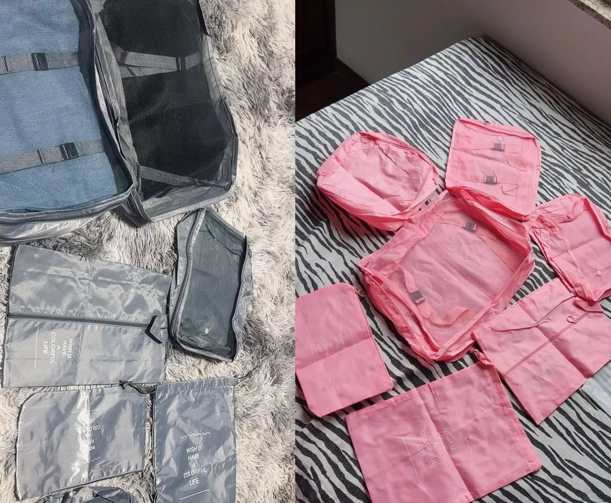 Kit 7 Peças Organizadoras Para Malas