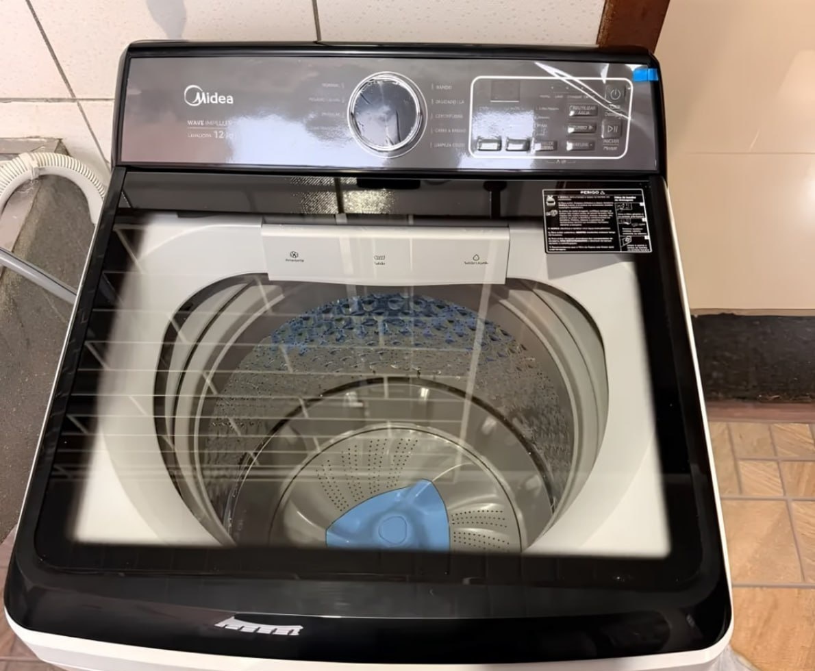 Máquina de Lavar Roupas 12kg Branca Midea Wave Impeller